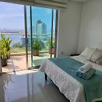 Apartamento Con Vista Al Mar Y Al Centro De Cartagena